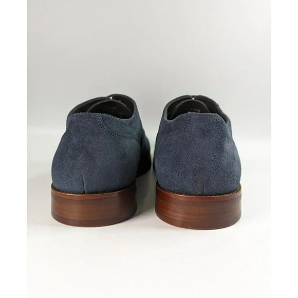 The Men\'s Store Men\'s Lace Up Cap Toe Dress Shoes Navy Suede Size 9 MSRP $195